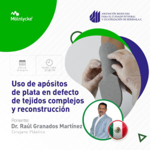 Uso de apósitos de plata en defecto de tejidos complejos y reconstrucción